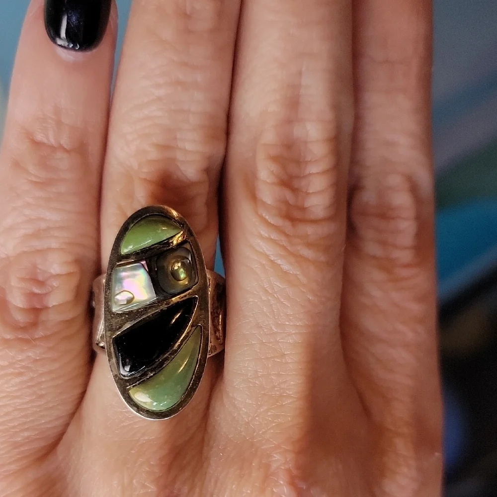 Vintage Jay King Desert Rose Trading Southwestern Sterling Silver Ring - Picture 9 of 11